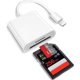 NK1022 Apple iPhone iPad Lightning To Sd Camera Reader Sd Micro Sd Kart Okuyucu Kablo Adaptör-Beyaz