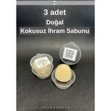 Nkare Ihram Sabunu - 3 Adet Doğal 30'ar Gram. Hac ve Umre Için Kokusuz, Doğal Ihram Sabunu - Ihram Soap