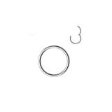 NKIE JEWELS Gümüş Renk Paslanmaz Kararmaz Cerrahi Çelik Tam Halka Kıkırdak Tragus Helix Çelik Piercing - 3172