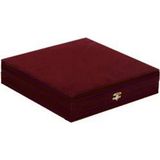 Nkk Bordo Kadife Çini Tabak Kutusu - 30 cm