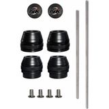 Nkmotors Nk Motors Yamaha Mt-07 2014-2024 Uyumlu Ön Arka Aks Koruma Takoz Seti - Siyah
