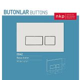 Nkp Buton 0042 Beyaz Gömme Rezervuar Kumanda Paneli