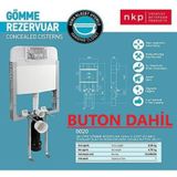 Nkp Gömme Rezervuar Asma Klozet Uyumlu Buton Dahil