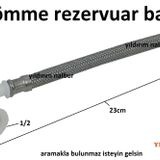 NKP GÖMME REZERVUAR BAĞLANTI FLEKSİ PLASTİK KAFA 1/2 SPRAL BAĞLANTI HORTUMU