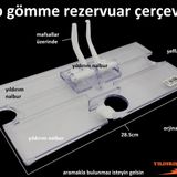 NKP GÖMME REZERVUAR BUTON ÇERÇEVESİ ŞEFFAF İÇ TAKIM ÇERÇEVE