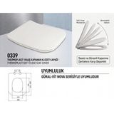 Nkp Güral-Vit Nova Serisi Uyumlu Klozet Kapağı Güral-Vit Klozet Kapağı Muadili Amortisörlü Yavaş Kapanan