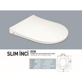 Nkp Slim Inci Thermoplast Yavaş Kapanır Klozet Kapağı - 1 - Beyaz
