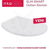 Nkp Slim Smart Thermoplast Yavaş Kapanan Klozet Kapağı Modern Tasarım ve Dayanıklı Malzeme NKP0302