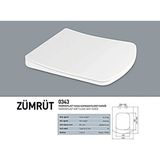 Nkp Thermoplast Yavaş Kapanan Klozet Kapağı Zümrüt Model - Beyaz - YETİŞKİN
