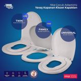 Nkp Universal - Family - Twin Çocuk Adaptörlü Klozet Kapak Twin