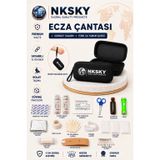 NKSKY 36 Parça İlk Yardım Çantası, EVA Siyah Çantalı İlk Yardım Seti, Bileğe Takılabilir Taşıma İpli Ecza Çantası