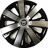 NKT GROUP Dacia Duster Uyumlu 15 Inç Piano Black Siyah Beyaz Renkli Jant Kapağı 4 Adet