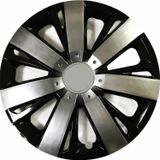 NKT GROUP Fiat / Tofaş Şahin Uyumlu 15 Inç Piano Black Siyah Beyaz Renkli Jant Kapağı 4 Adet