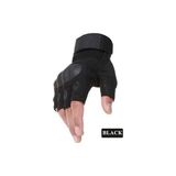 Nky Üniforma Yarım Parmak Taktik & Fitness Eldiveni – Nefes Alabilir, Darbe Korumalı, Kaymaz Avuç Içi - L - XL - 000-Siyah
