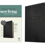NLT Large Print Thinline Center-Column Reference Bible, Filament Enabled (Leatherlike, Black Holy Windows, Red Letter)