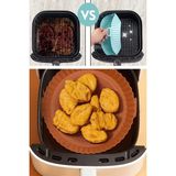 N&M Store 20 cm Yuvarlak Silikon Airfryer ve Fırın Pişirme Matı Isıya Dayanıklı Yanmaz Yapışmaz Renkli