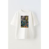 Nmg Tekstil Unisex Beyaz Oversize Pamuk Batman Spiderman Baskılı Örme T-Shirt
