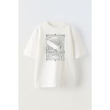 NMG TEKSTİL Unisex Beyaz Oversize Pamuk Led Zeppelin Baskılı Örme T-shirt