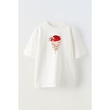 Nmg Tekstil Unisex Beyaz Oversize Pamuk Pokemon Topu Baskılı Örme T-Shirt - XL