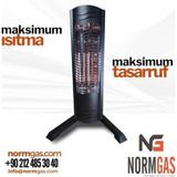 NMG001 -1-1500 NMG DİKEY AYAKLI ELEKTRİKLİ ISITICI KUMANDALI SİYAH MTN ES 1500W
