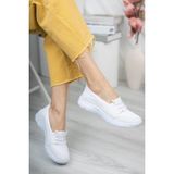Nmoda Kadın Sneaker Beyaz Taban Ayakkabı Hafif Kauçuk Malzeme ile Rahat ve Şık