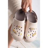 Nmoda Unisex Deniz Sabo Doktor Hemşire Hastane Confort Sandalet - Vanilla Brown