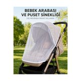 nnevora Bebek Arabası Ve Puset Sinekliği - Lastikli Esnek Kenarlı Ana Kucağı Bebek Arabası Sinek Koruyucu Tül