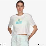 Nnike Sportswear Essentials Oc1 Eday Short-Sleeve Bol Kalıp Beyaz Kadın T-Shirt FV4230-100 - XS