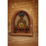 Nns NS-7061 Bs Nostaljik Taşınabilir Radyo - Açık Kahverengi