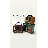 Nns Ns-8108 Bt Taşınabilir Nostaljik Radyo Bluetooth Hoparlör Mp3 Çalar
