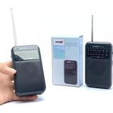 Nns NS-8138 Fm Am Sw 3 Bandlı El Tipi Taşınabilir Cep Radyosu Pilli Radyo - Yeni Ürün - Siyah
