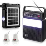 Nns Solar Kamp Lambası Acil Durum Işığı Şarjlı Bt/usb/sd/fm Nns NS-2730LS