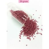 Nnstartshopping Dökme Cam Kum Boncuk (11/0) 2 mm - 20 Gram - Koyu Pembe - BNC011