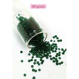 Nnstartshopping Dökme Cam Kum Boncuk (8/0) 3 mm - 60 Gram - Şeffaf Koyu Yeşil - BNC196