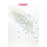 Nnstartshopping Dökme Cam Kum Boncuk Büyük Boy (6/0) 4 mm - 20 Gram - İnci Beyaz - BNC081