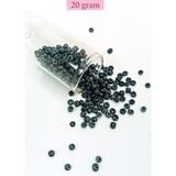 Nnstartshopping Dökme Cam Kum Boncuk Büyük Boy (6/0) 4 mm - 20 Gram - Siyah - BNC084