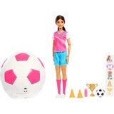 Nnstartshopping JMK20 Barbie Futbolcu Bebek ve Aksesuarları Team Barbıe Roll N Reveal