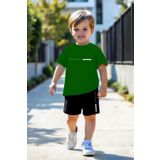 NO 601 Erkek Çocuk Yeşil Balance Baskılı Tshirt Şort Alt- Üst Takım 5-6 / 11-12 Yaş Arası