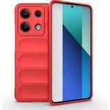 No 7 Tech Xiaomi Redmi Note 13 4g Kılıf Kamera Korumalı Esnek Silikon Parmak Şeritli N7TH - Kırmızı
