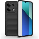 No 7 Tech Xiaomi Redmi Note 13 4g Kılıf Kamera Korumalı Esnek Silikon Parmak Şeritli N7TH - Siyah
