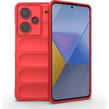 No 7 Tech Xiaomi Redmi Note 13 Pro Plus 5g Kılıf Kamera Korumalı Esnek Silikon Parmak Şeritli N7TH - Kırmızı