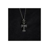 NO BRAND Haç çiçek y2k grunge gotik chrome hearts streetwear kolye