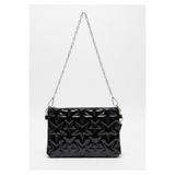 NO BRAND Kadın Yıldız Desenli Parlak Portföy El Çantası Bilek Askılı Şık Clutch