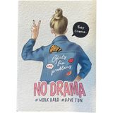 No Drama Temalı Çizgili Defter Zamansız Ajanda - Gri