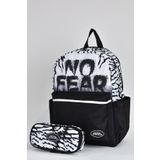 No Fear 2Li Unisex Okul Seti Okul Cantasi Ve Kalemlik Siyah 03574