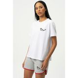 No Fear Beyaz Bisiklet Yaka Kısa Kollu Penye Kadın T-shirt W50083 - S Regular