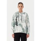 No Fear Kadın Sweatshirt Crop Batik Yeşil 72532 - M - Yeşil-Gri