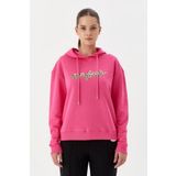 No Fear Kadin Sweatshirt Kapusonlu Fusya 72508