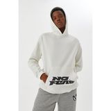 No Fear M500218 Beyaz Kapüşonlu Erkek Sweatshirt