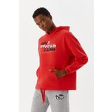 No Fear M500243 Kırmızı Kapüşonlu Erkek Sweatshirt